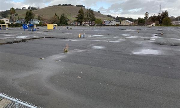 view of a cement area